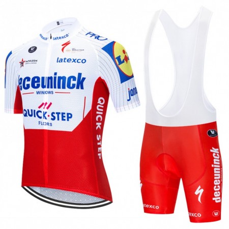 Set Fietsshirt + Korte Koersbroek 2020 Deceuninck-Quick-Step N003